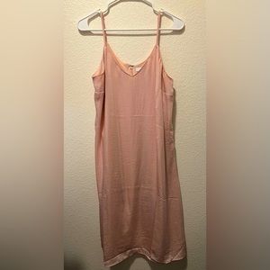 Satin Pink Slip Dress